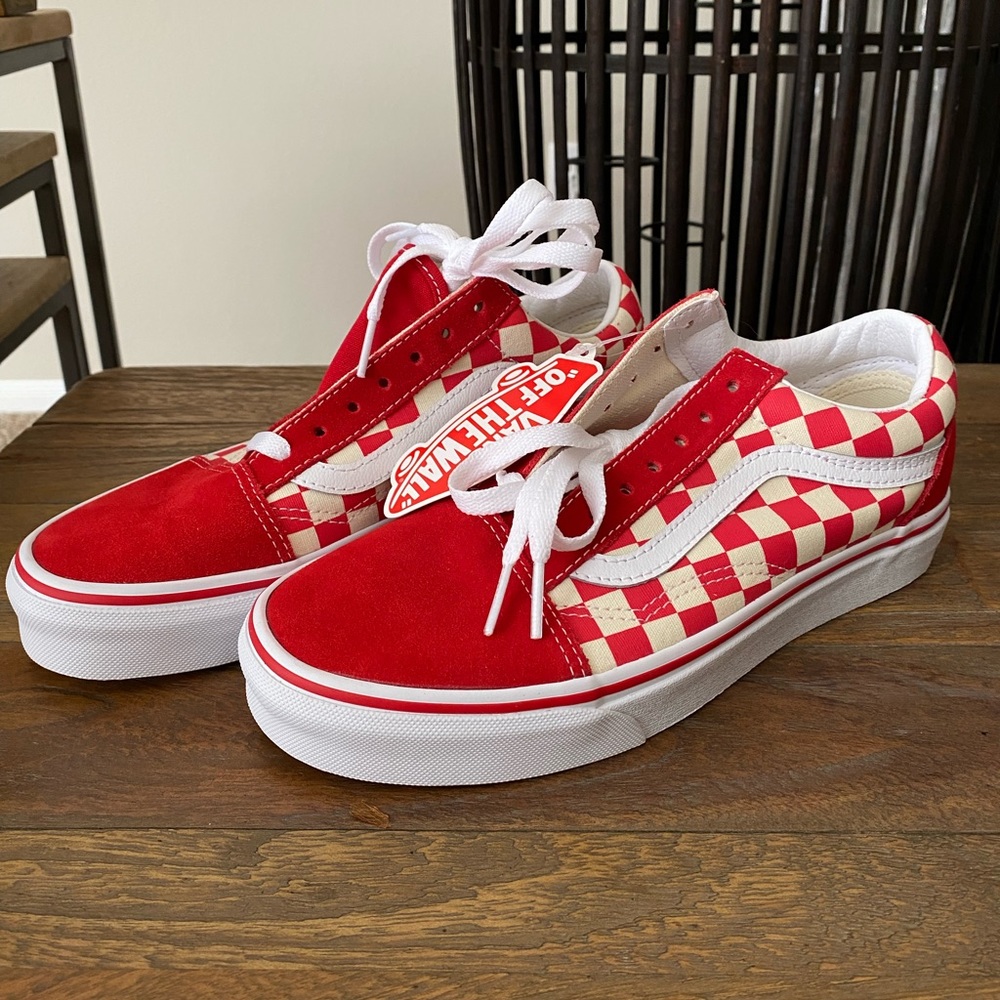 New Vans Old Skool Red Checkered